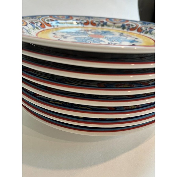 Euro Ceramica Salad Dessert Plates Set of 8 - Picture 3 of 4